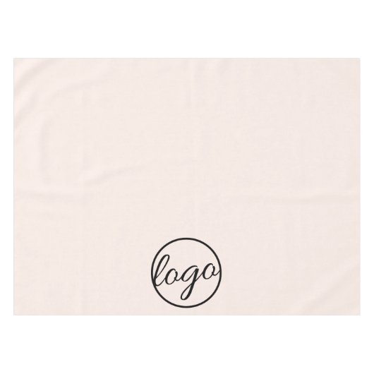 カスタムTrade Show Businessロゴ赤面ピンク テーブルクロス (正面(横))