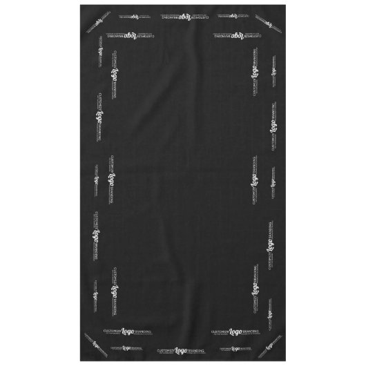カスタムTrade Show Business Companyブランドロゴ テーブルクロス (正面)