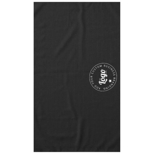 カスタムTrade Show Business Logo Black テーブルクロス (正面)