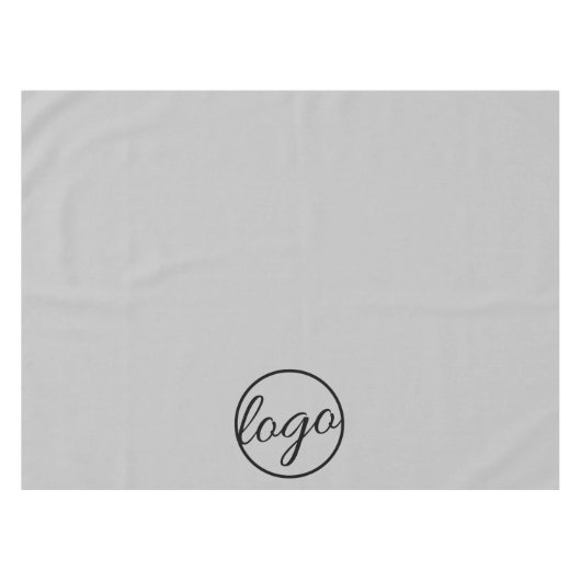 カスタムTrade Show Business Logo Light Gray テーブルクロス (正面(横))