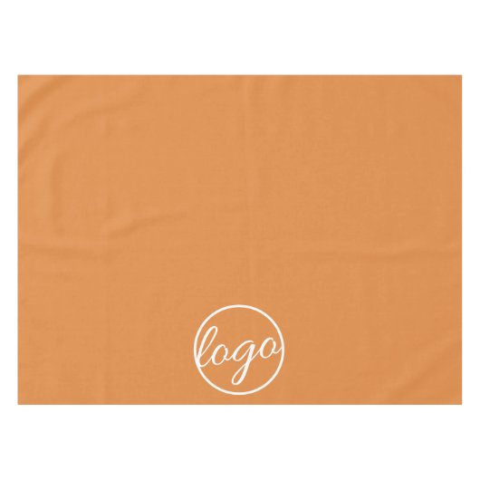 カスタムTrade Show Business Logo Orange テーブルクロス (正面(横))