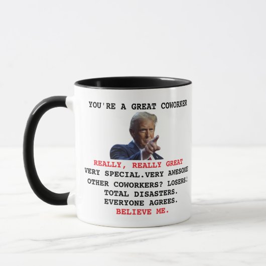 カスタムTrump Co-worker、同僚の友だち マグカップ (左)