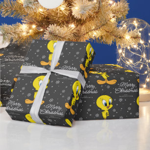 カスタムTWEETY™バードメリークリスマス ラッピングペーパー