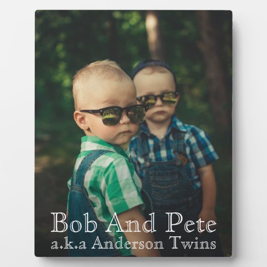 カスタムTwin Brothersの写真ユニークを作成 フォトプラーク (正面)