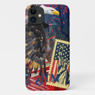 カスタムU.S.イーグルスタンプとリバティベル iPhone 11 ケース