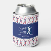 カスタムUKユニオンジャックゴルフクーラーボックス 缶クーラー (缶正面)