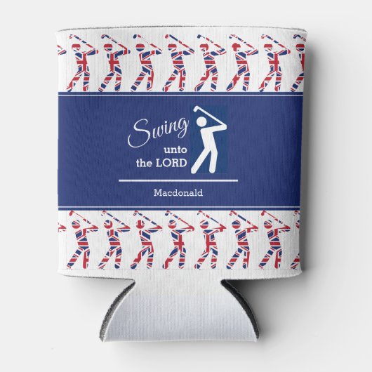 カスタムUKユニオンジャックゴルフクーラーボックス 缶クーラー (正面)