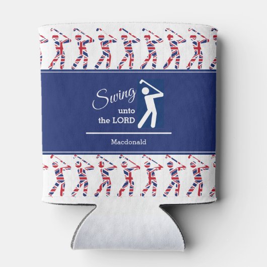 カスタムUKユニオンジャックゴルフクーラーボックス 缶クーラー (裏面)