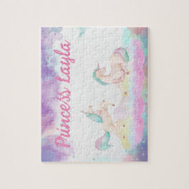 カスタムUnicornチャイルドネームパズル ジグソーパズル