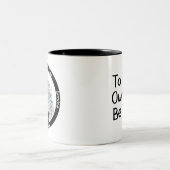 カスタムUnicorn Sobriityマイルストーンの贈り物 ツートーンマグカップ (中央)