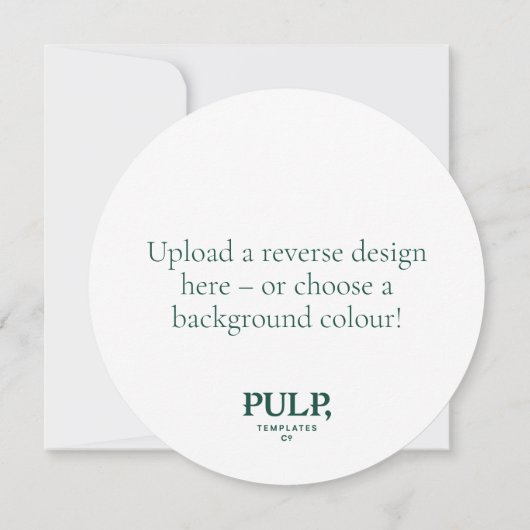 カスタムUpload Your Own Round Menu 招待状 (裏面)