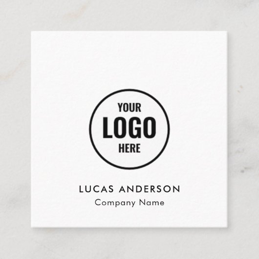 カスタムUs Square Business Cardと接続するロゴ スクエア名刺 (正面)
