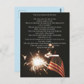 カスタムUSAアンテススタースパングルバナー歌詞フラグ ポストカード (正面/裏面)