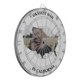 カスタムUSA写真Okayestパパ父の日 ダーツボード (正面左)