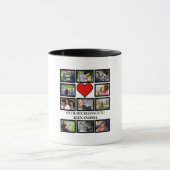 カスタムValentines日おもしろいハート11フォトコラージュ マグカップ (中央)