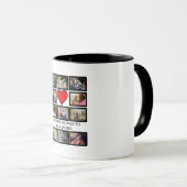 カスタムValentines日おもしろいハート11フォトコラージュ マグカップ (正面右)