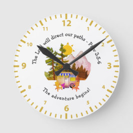 カスタムVAN LIFE ADVENTURE CHRISTIAN ラウンド壁時計