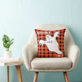 カスタムVIBESのみ不気味幽霊秋バッファロープレイド クッション (椅子)