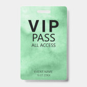 カスタムVIPすべてのアクセスイベントグリーンバッジ バッジ (正面)