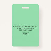 カスタムVIPすべてのアクセスイベントグリーンバッジ バッジ (裏面)