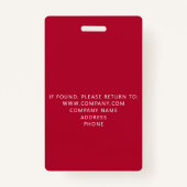 カスタムVIPすべてのアクセスイベント《写真》ぼけ味Orbs赤 バッジ (裏面)