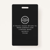 カスタムVIPすべてのアクセスバーコードブラック&ホワイト《写真》ぼけ味 バッジ (裏面)