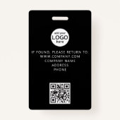 カスタムVIPすべてのアクセスQRコードイベントブラックマーブル バッジ (裏面)