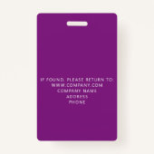 カスタムVIPオールアクセスイベントコンサートパープル バッジ (裏面)