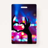 カスタムVIPオールアクセスコンサートイベントパスハート バッジ (裏面)