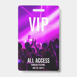 カスタムVIPオールアクセスコンサートイベントパス パープル バッジ