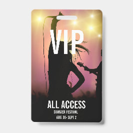 カスタムVIPオールアクセスコンサートイベントパス 女性 バッジ