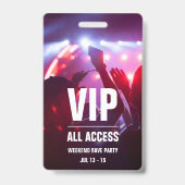 カスタムVIPオールアクセスコンサートパスバッジ バッジ (Back)