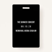 カスタムVIPオールアクセスコンサート バッジ (裏面)