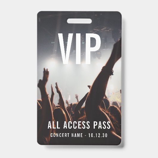 カスタムVIPオールアクセスパス コンサートイベント バッジ (正面)