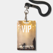カスタムVIPオールアクセスパス コンサートイベント バッジ (正面(ネックストラップ付))