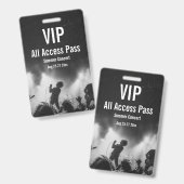 カスタムVIPオールアクセスパス コンサートバッチ バッジ (正面&裏面)