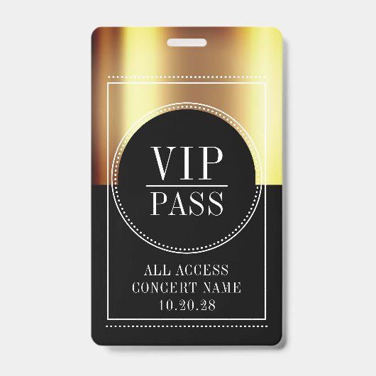 カスタムVIPオールアクセスパス コンサートバッチ バッジ (正面)