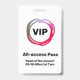 カスタムVIPオールアクセスパス コンサートパスバッジ バッジ