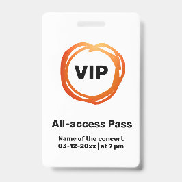 カスタムVIPオールアクセスパス コンサートパスバッジ バッジ