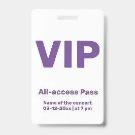 カスタムVIPオールアクセスパス コンサートパスバッジ バッジ
