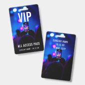 カスタムVIPオールアクセスパス コンサートパーティーイベント バッジ (正面＆裏面)