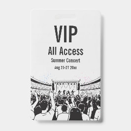 カスタムVIPオールアクセスフェスティバルパス コンサートバッジ バッジ