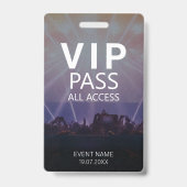 カスタムVIPオールアクセスQRコードイベントバッジ バッジ (正面)