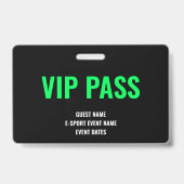 カスタムVIPゲストミニマリストeスポーツイベントグリーン バッジ (正面)