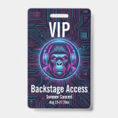 カスタムVIPバックステージアクセスパス コンサートバッチ バッジ (裏面)