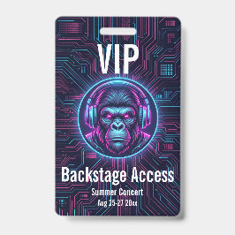 カスタムVIPバックステージアクセスパス コンサートバッチ バッジ