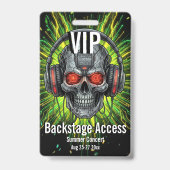 カスタムVIPバックステージアクセスパス コンサートバッチ バッジ (裏面)