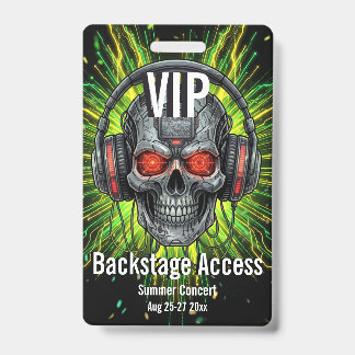 カスタムVIPバックステージアクセスパス コンサートバッチ バッジ