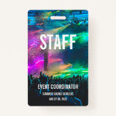 カスタムVIP全アクセスパスコンサートバッジ – スタッフ バッジ (裏面)