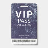カスタムVIP All Accessイベントバーコードロゴブルー バッジ (表面)